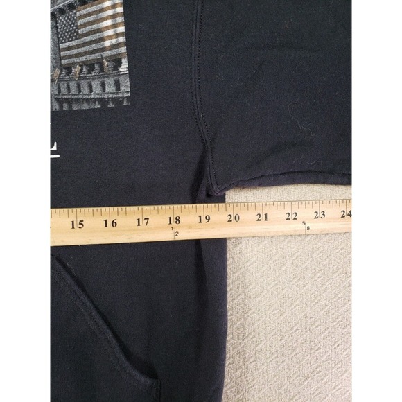 Wall Street Bull Hoodie Men Medium Black Stock Market New‎ York Print Pullover - Picture 7 of 10